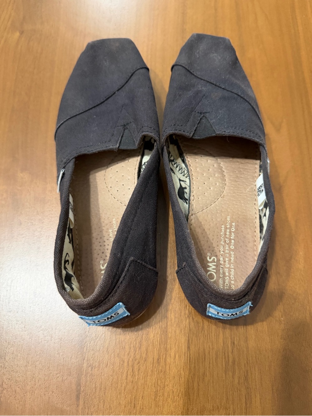 TOMS Canvas Slip-On Shoes in black
